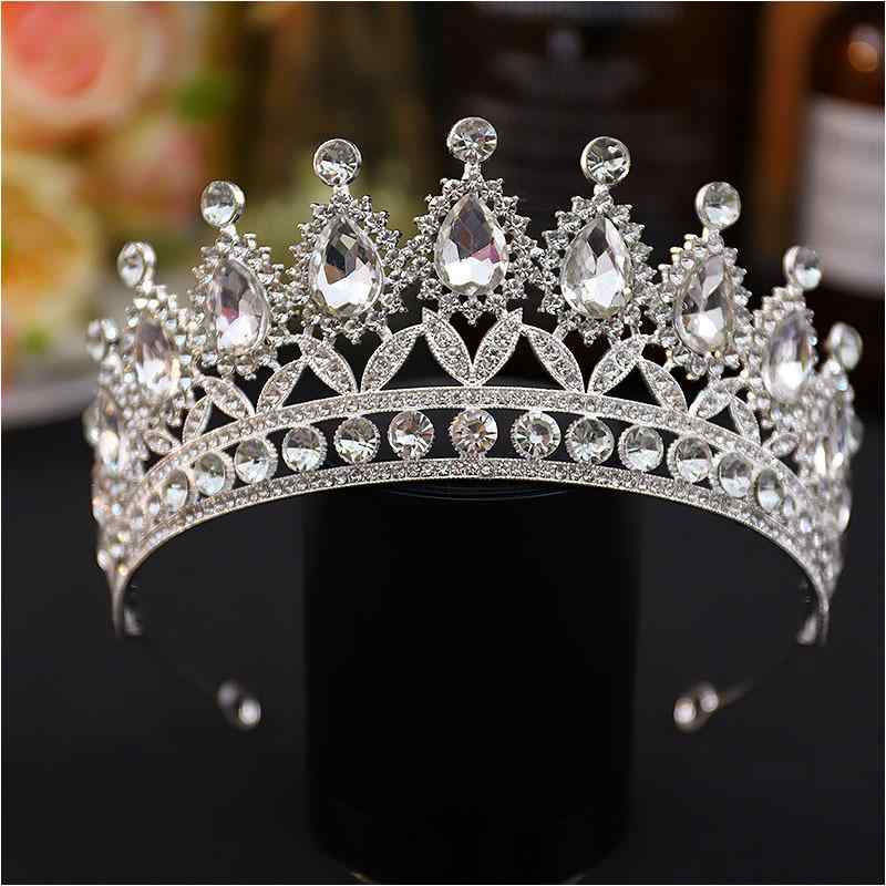 ヘッドドレス レディース 花嫁 ブライダル プリンセス ティアラ 王冠 クラウン 水滴型 ドロップ 結婚式..