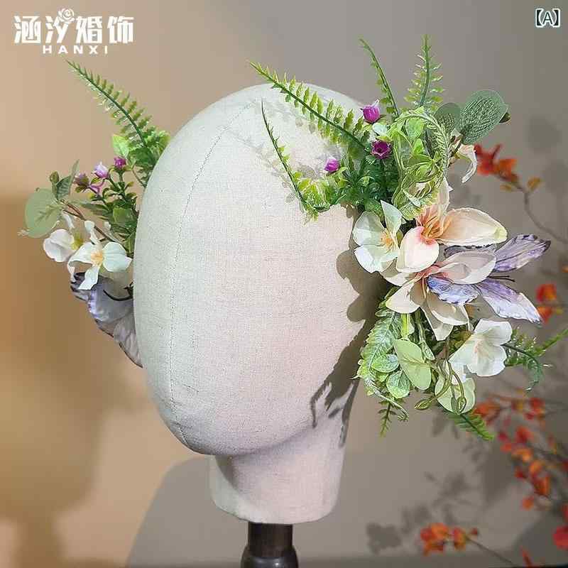 髪飾り レディース 女性用 花 造花 フラワー ヘアクリップ ヘッドドレス 森ガール風 ナチュラル エレガ..