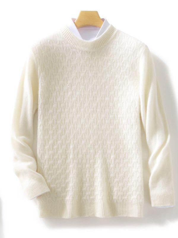 セーター 男性用 秋冬 プルオーバー ニット トップス ウール ウール モックネック ハーフネック 長袖 厚手 暖かい 保温性 防寒 カジュアル 普段使い