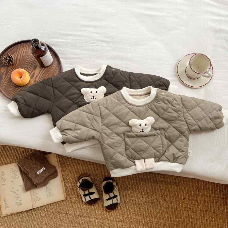 トレーナー ベビー キッズ 男の子 女の子 男女兼用 中綿入り 厚手 プルオーバー トップス かわいい お..