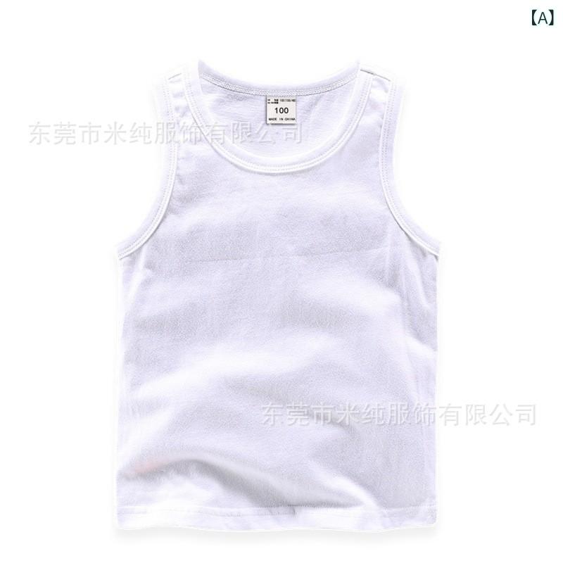 タンクトップ キッズ 子供 ノースリーブ コットン 純綿 綿 吸汗速乾 通気性 快適 カジュアル インナー 肌着 普段使い 部屋着 男の子 女の子 トップス
