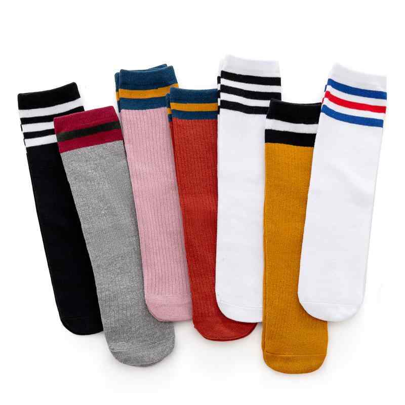 ソックス キッズ 子供 ロング ニーハイ オーバーニー 綿混 コットン スクール カレッジ ルーズ くしゅ..