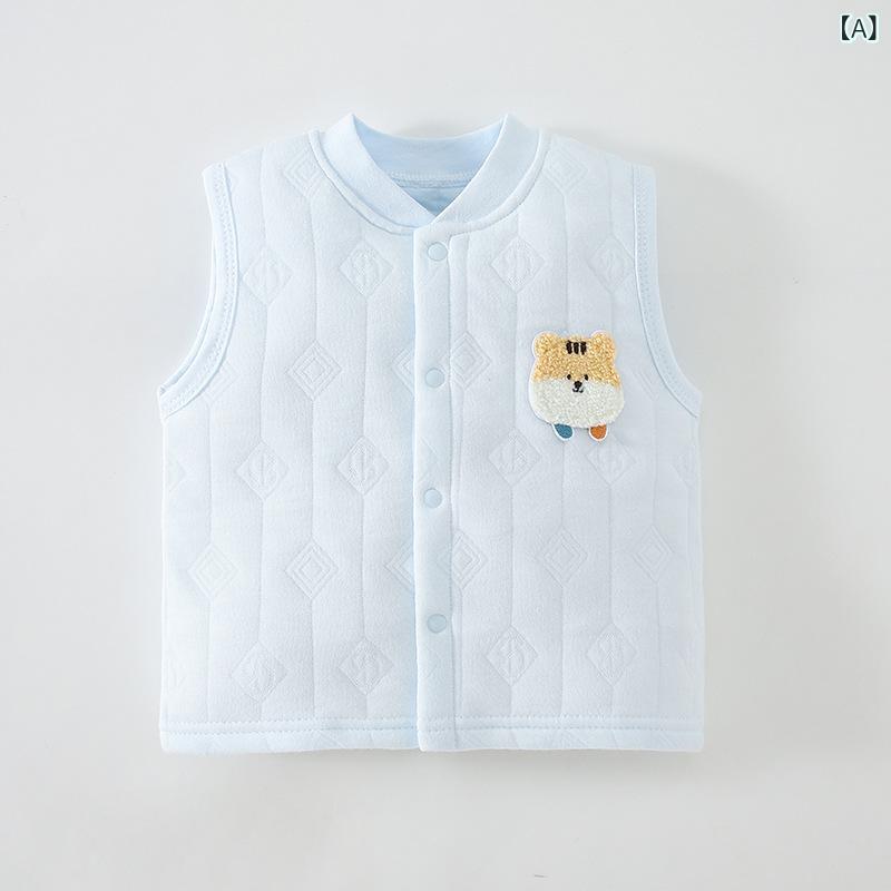 ベスト ベビー キッズ 男の子 女の子 赤ちゃん 子供 アウター 中綿入り キルティング 保温 防寒 暖かい 春夏 秋冬 普段使い お出かけ 羽織り 袖なし 男女兼用 2