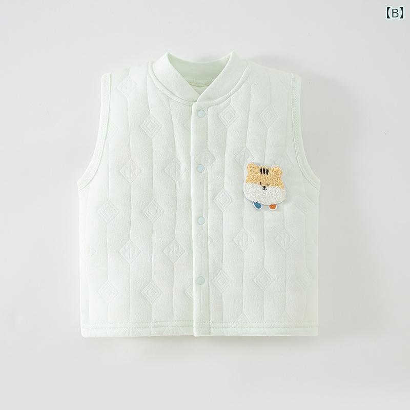ベスト ベビー キッズ 男の子 女の子 赤ちゃん 子供 アウター 中綿入り キルティング 保温 防寒 暖かい 春夏 秋冬 普段使い お出かけ 羽織り 袖なし 男女兼用 3