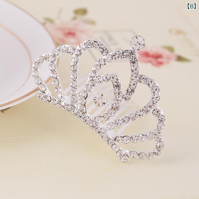 ヘアアクセサリー ベビー キッズ 女の子 韓国 王冠 クラウン ティアラ 合金 コーム...