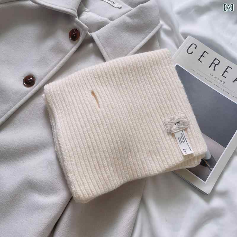 ネックウォーマー レディース 韓国 ファッション エッグクロス ニット ショート丈 ミニマフラー 短め ..