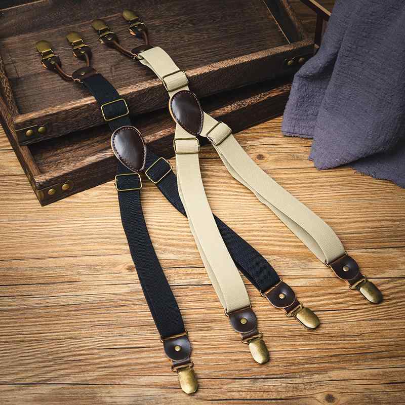 サスペンダー キッズ 子供用 レトロ ヴィンテージ風 パンツ用 滑り止め クリップ 伸縮性 ゴム 調整可能 吊りバンド ずり落ち防止 カジュアル 万能 普段使い