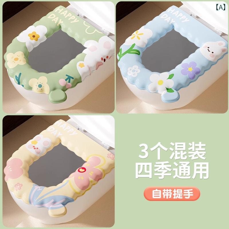 便座カバー 便座シート 便座クッション オールシーズン 防水 貼るタイプ 粘着式 家庭用 自宅用 厚手 ふ..