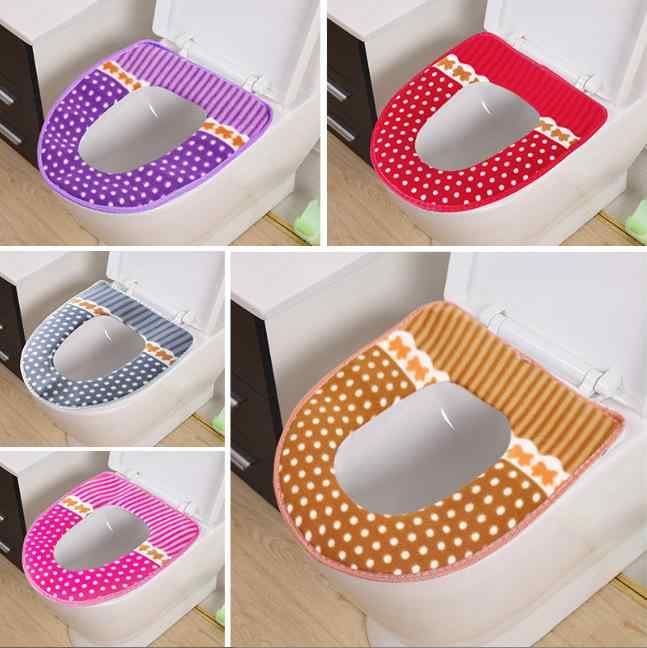 便座カバー 面ファスナー式 厚手 起毛 ふかふか ソフト 便座シート 便座用マット オールシーズン トイ..