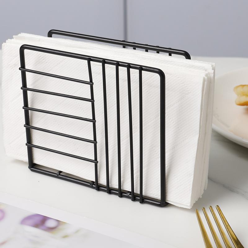 卓上 アイアン メタル製 ナプキンホルダー ペーパータオルホルダー おしゃれ ストライプ柄 横置き 縦置き ティッシュケース レストラン カフェ 飲食店 キッチン ダイニング 収納スタンド(3)