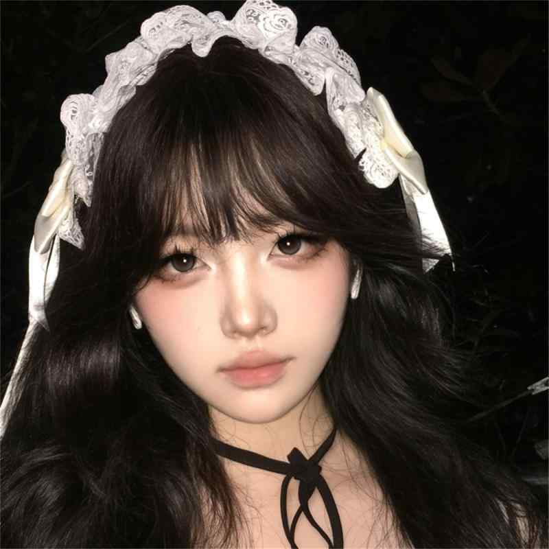 ヘアバンド カチューシャ レディース ロリータ レース フレンチ レトロ かわいい 宮廷風 ウェーブ プリ..