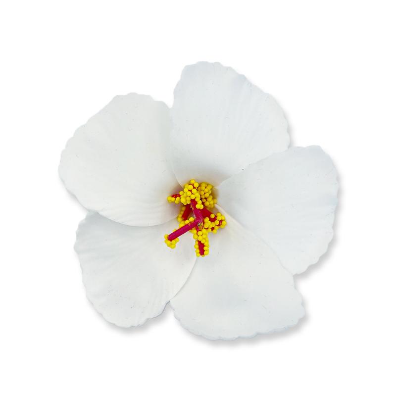 ヘアアクセサリー レディース ハイビスカス フラワー ヘアクリップ サイド クリップ ボヘミアン スタイル 海辺 リゾート 春夏 手作り 軽量 EVA 素材 清新 甘美 白 ピンク 赤