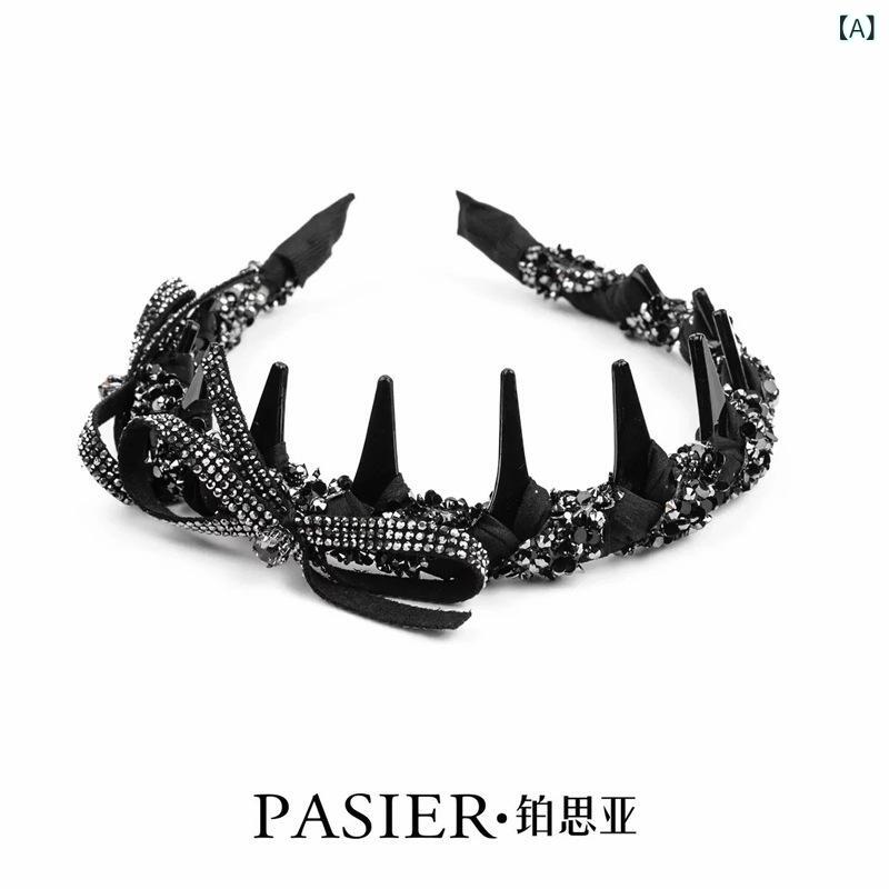 ヘアバンド カチューシャ レディース フレンチ 高級感 前髪 額 固定 頭頂部 蝶結び ウェーブ 韓国 甘美..