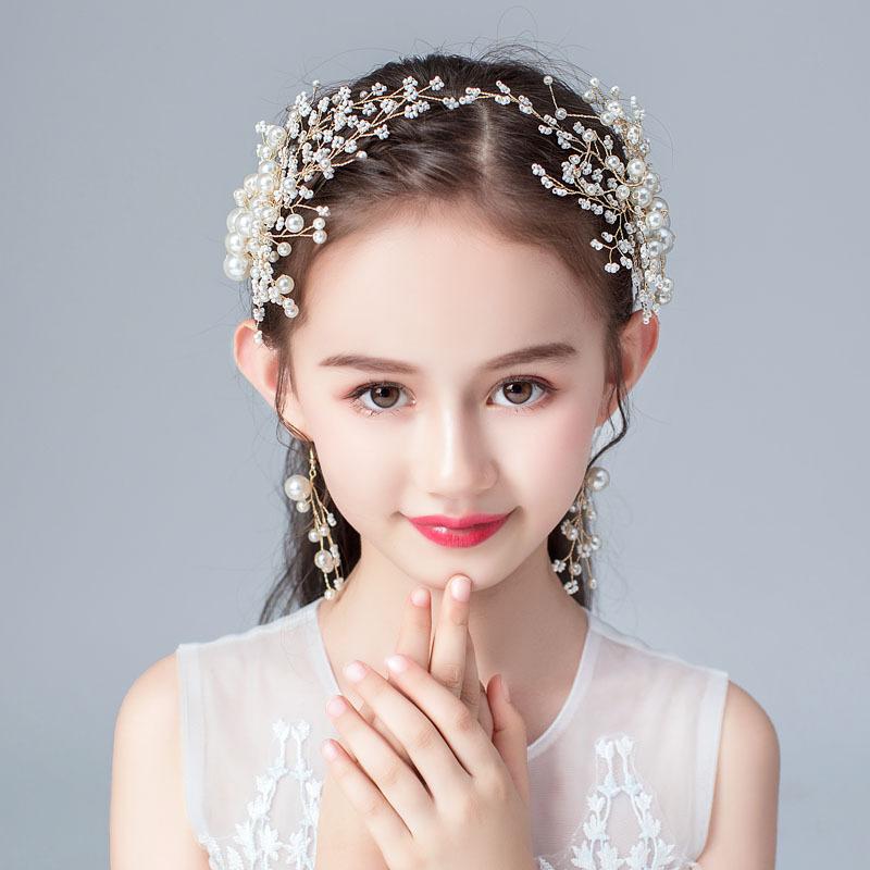 ヘアアクセサリー キッズ 女の子 パール プリンセス 白 花 モチーフ ヘアクリップ イヤークリップ セッ..