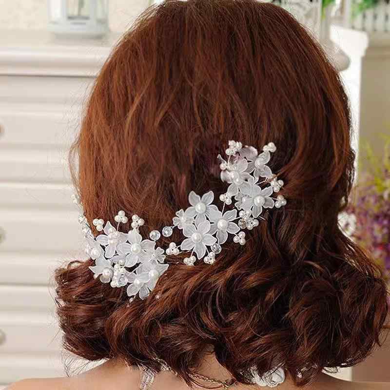 レディース ヘアピン パール U字型 ウェディングヘア飾り ブライダルアクセサリー 結婚式ヘアオーナメント ギフト用 欧米風 シンプル エレガント 白 赤