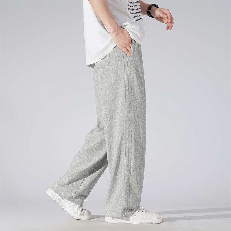 パンツ メンズ 男性用 無地 綿 コットン 薄手 軽量 春夏 サマー ゆったり リラックスフィット ストレートシルエット スウェットパンツ カジュアルパンツ デイリーユース 着回し抜群 ファッション トレンド