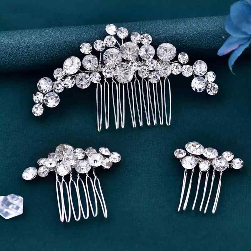 ヘアアクセサリー レディース 新婦用 結婚式 アップスタイル ジルコニア付き 発梳 ヘアピン セット 金..