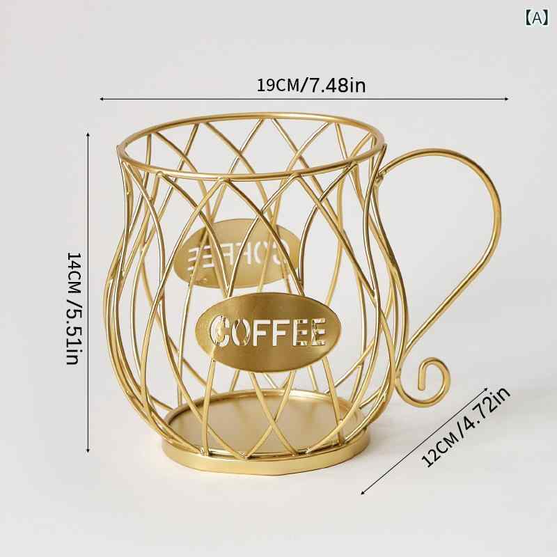 収納ラック ヨーロッパ風 金属製 コーヒーカプセル 収納 開放式 展示棚 家庭用 カフェ カウンター 汎用..