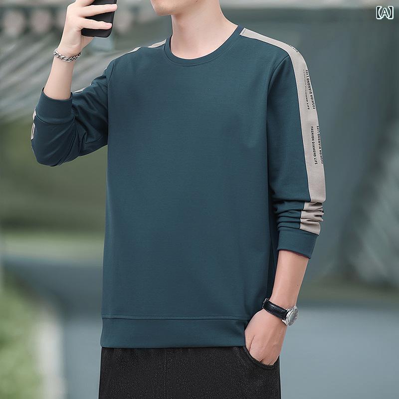 スウェット 春秋 メンズ 男性 丸首 クルーネック 裏起毛 大きいサイズ ビッグサイズ 快適 着心地良い ..