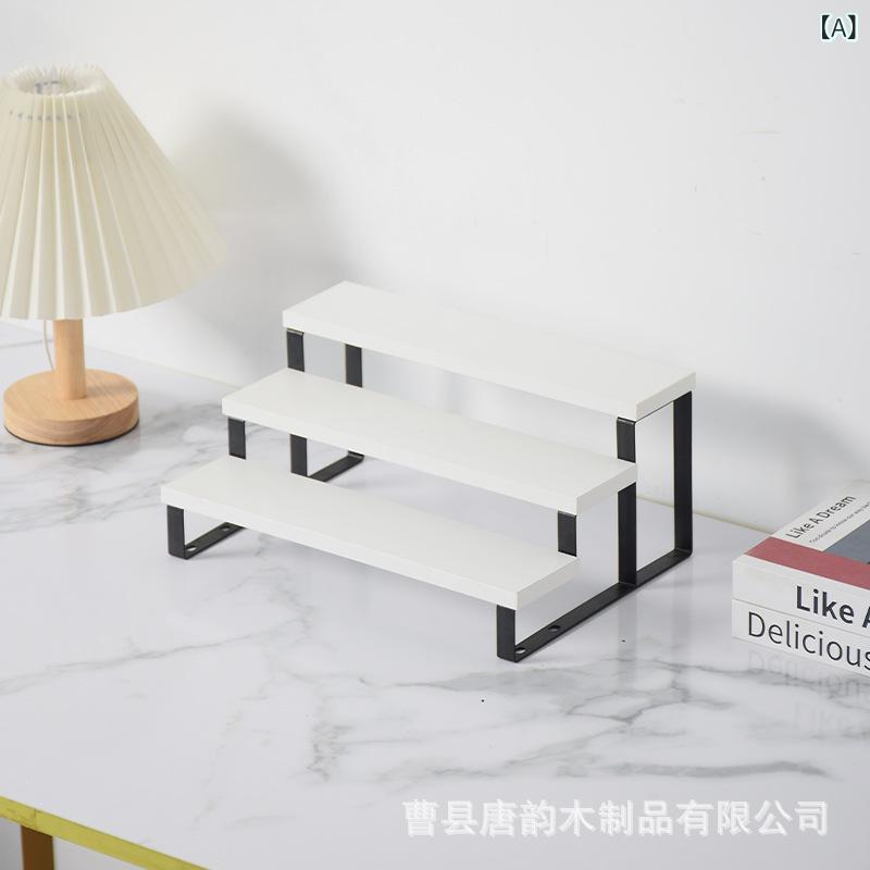 陳列ラック デスクトップ 多層 木製 竹製 フィギュア 置き場 デザート ケーキ ディスプレイ シンプル ..