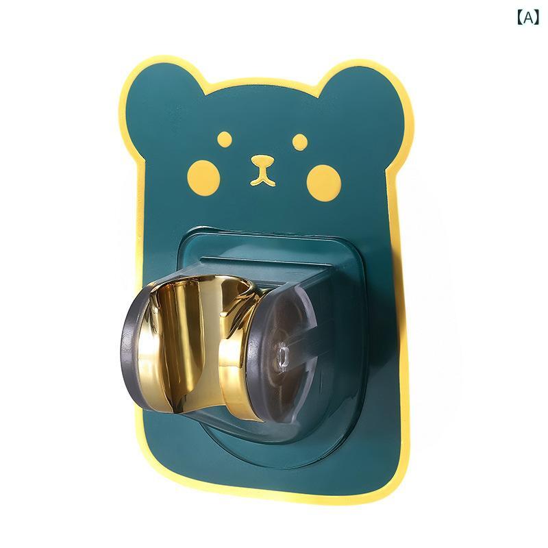 子供用 男の子 女の子 シャワーヘッド ホルダー 吸盤式 可調節 固定ブラケット プラスチック素材 かわ..