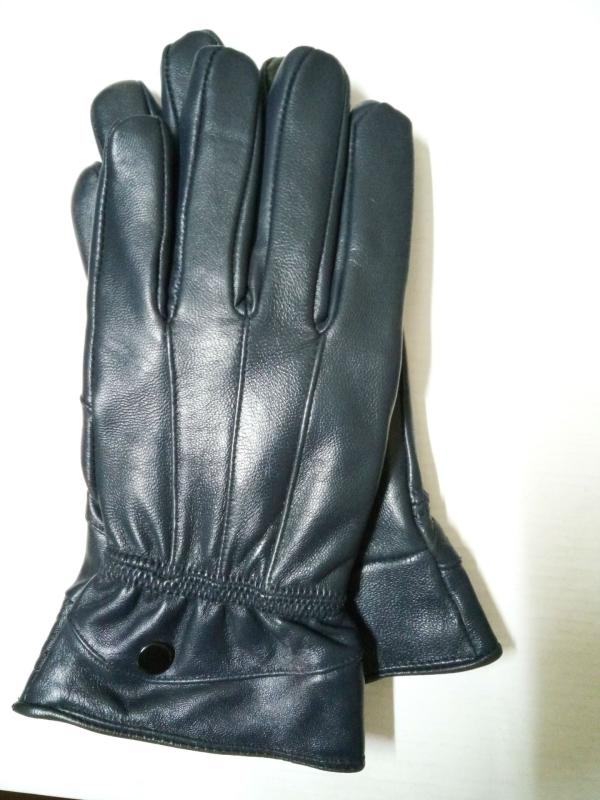 手袋 メンズ 羊皮 レザー タッチ対応 保温 ネイビー 冬用 グローブ ファッション 普段使い 暖か 柔軟 皮革素材 秋冬(4)