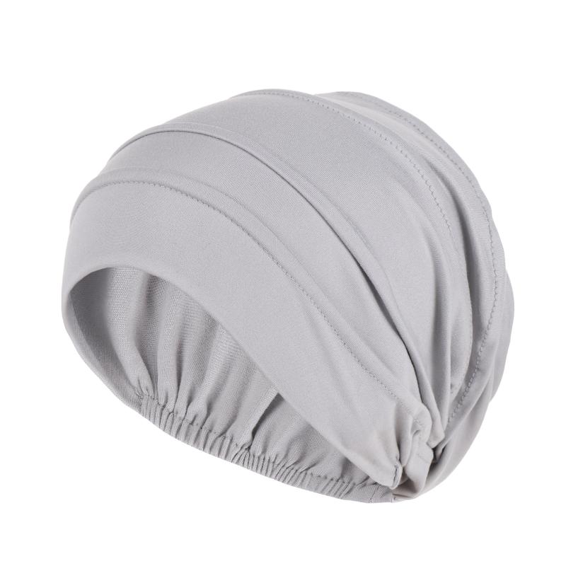 帽子 ムスリム レディース プルオーバー レイヤード 六角 折りたたみ 単色 ポリエステル ロイヤルブル..