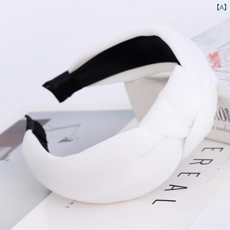 ヘアバンド レディース キャンディカラー 結び目 軽量布製 韓国 シンプル ヘアアクセサリー 普段使い ..