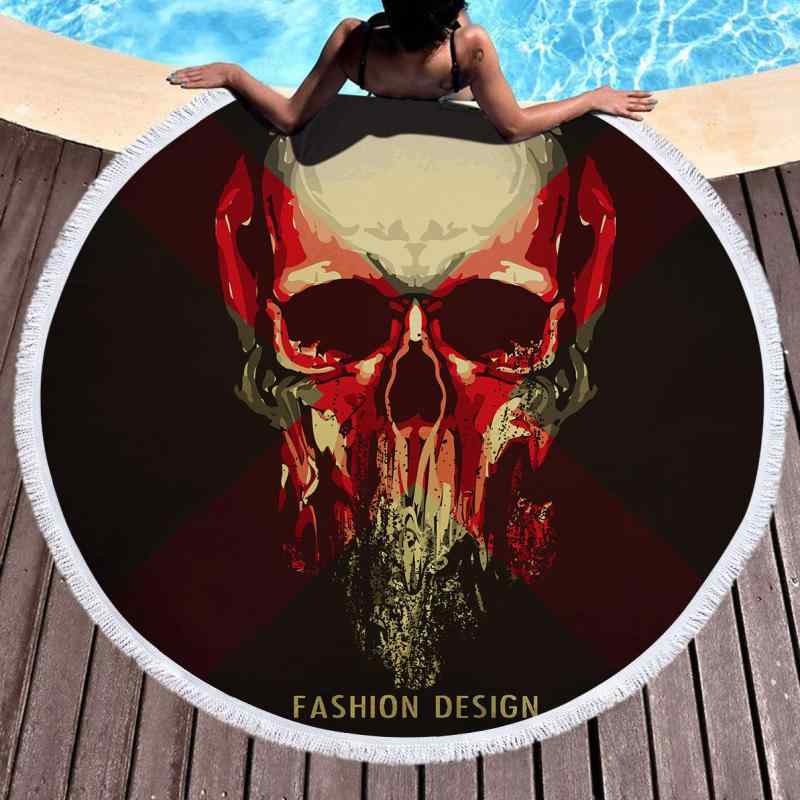 ビーチタオル ビーチマット プール 海水浴 クリスマス柄 円形 丸型 超極細繊維 マイクロファイバー フ..