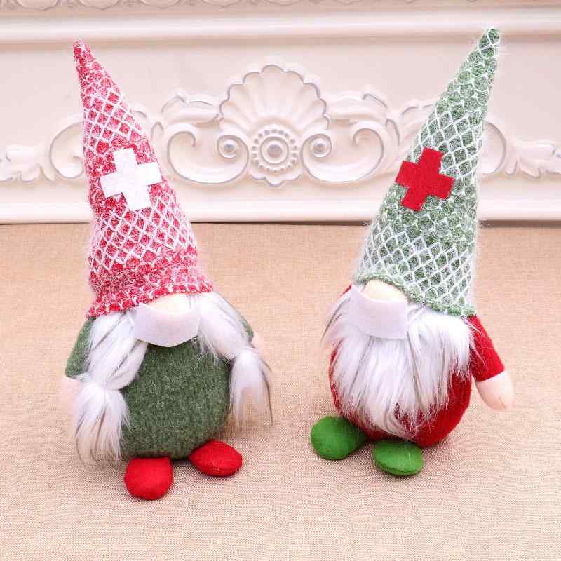 ぬいぐるみ サンタクロース マスク 顔なし 森の老人 クリスマス デコレーション ディスプレイ オブジェ かわいい ユニーク プレゼント ギフト インテリア 雑貨 北欧風 置物 卓上飾り