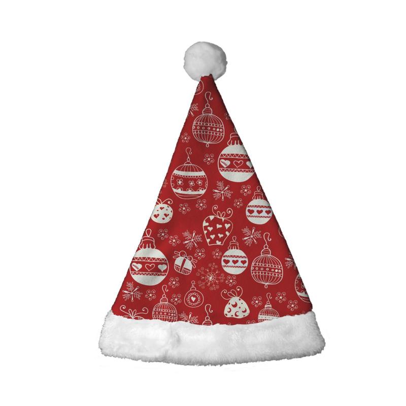 帽子 子供用 大人用 キッズ プリント サンタ帽 クリスマス イベント パーティー 仮装 コスプレ グッズ ..