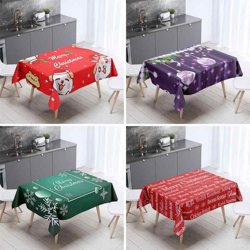 テーブルクロス クリスマス デコレーション 長方形 食卓カバー リビング ダイニング 防水 防塵 綿麻 リネンコットン おしゃれ かわいい パーティ イベント