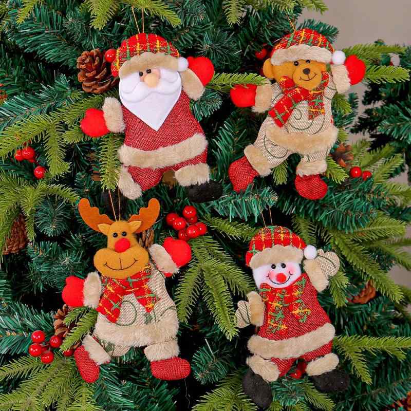 クリスマスオーナメント ダンシングサンタ スノーマン ミニドール フィギュア 吊り下げ飾り クリスマスツリー デコレーション かわいい おしゃれ イベント 飾り付け
