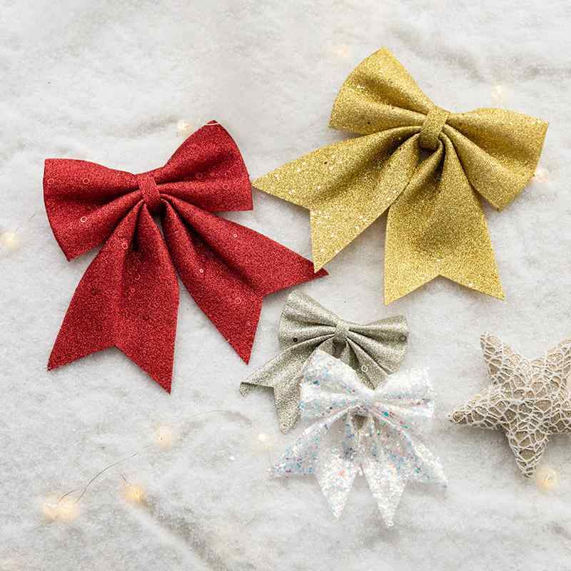 クリスマス飾り スパンコール リボン クリスマスツリー リース ガーランド DIYパーツ 華やか キラキラ ..