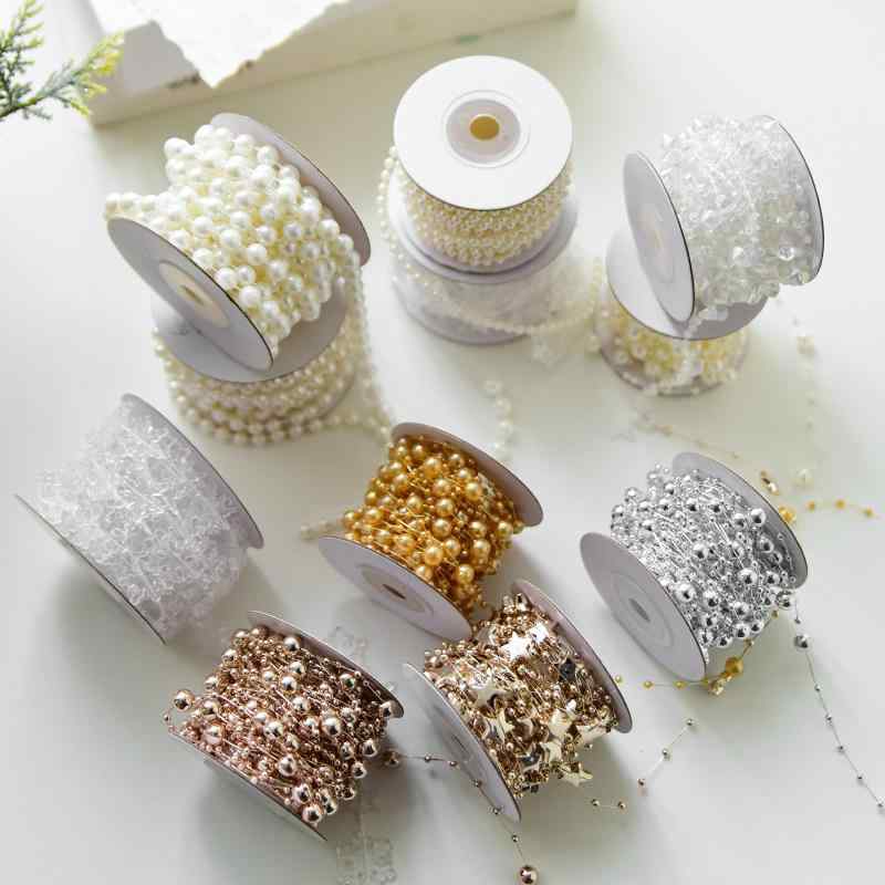 オーナメント クリスマス 雪の結晶 星 ビーズガーランド クリスマスツリー装飾 DIYパーツ デコレーション かわいい おしゃれ キラキラ 華やか イベント 店舗装飾