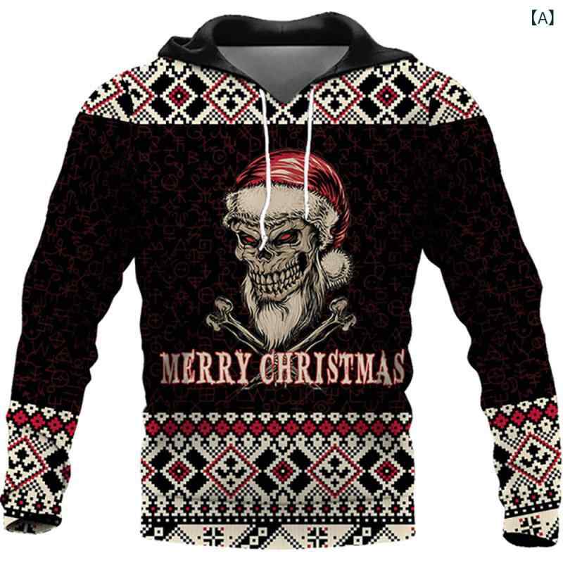 パーカー メンズ 春秋 スカル ドクロ 3Dプリント ストリート系 トレンド カジュアル プルオーバー トップス おしゃれ 普段使い レジャー クラシック