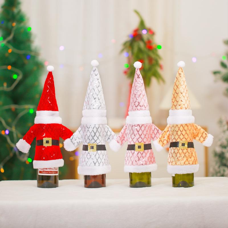 クリスマス デコレーション 置物 顔なし おじいさん ノーム ルドルフ 人形 ぬいぐるみ マスコット ワインボトルカバー ボトルキャップ パーティー ディスプレイ 窓飾り 装飾 オブジェ