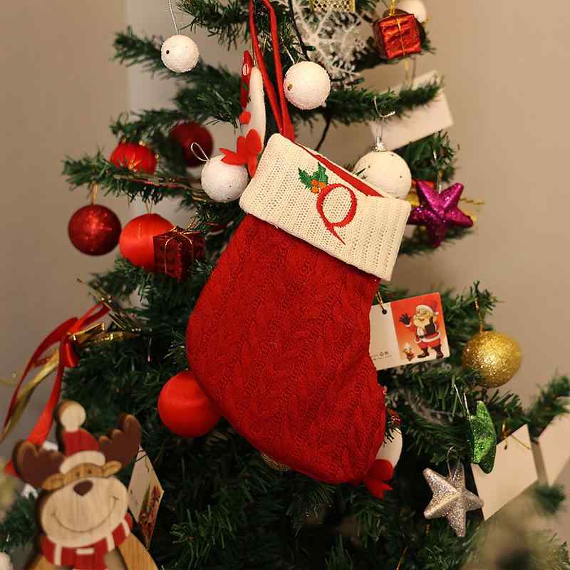 クリスマスソックス 子供用 キッズ ニット 刺繍 英字 オーナメント ミニサイズ かわいい おしゃれ 壁掛..