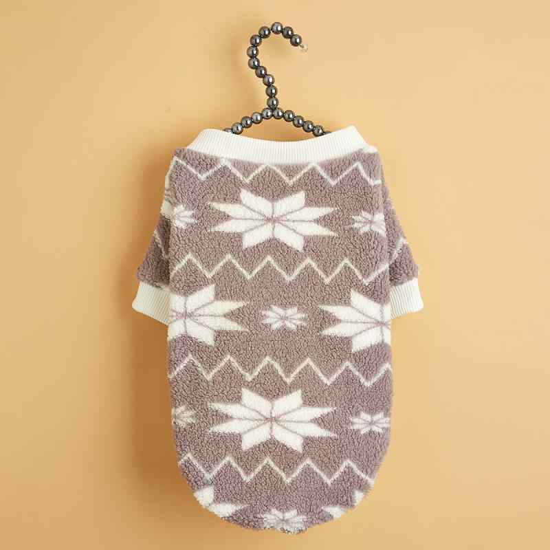 ペット服 猫 犬 兼用 クリスマス柄 秋冬 ふわふわ フリース トレーナー スウェット トップス 暖かい 防..