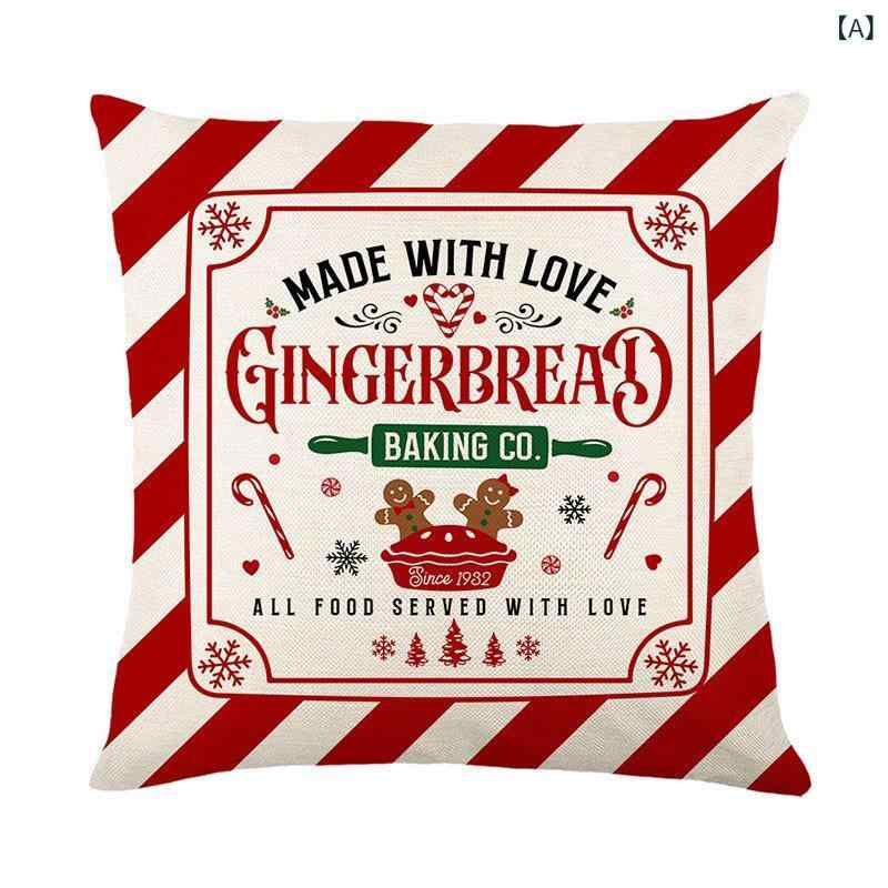 クッションカバー クリスマス リビング ソファ 寝室用 飾り 装飾 デコレーション イベント お祝い 華やか インテリア 模様替え 家庭用 おしゃれ 正方形 ピローケース [2]