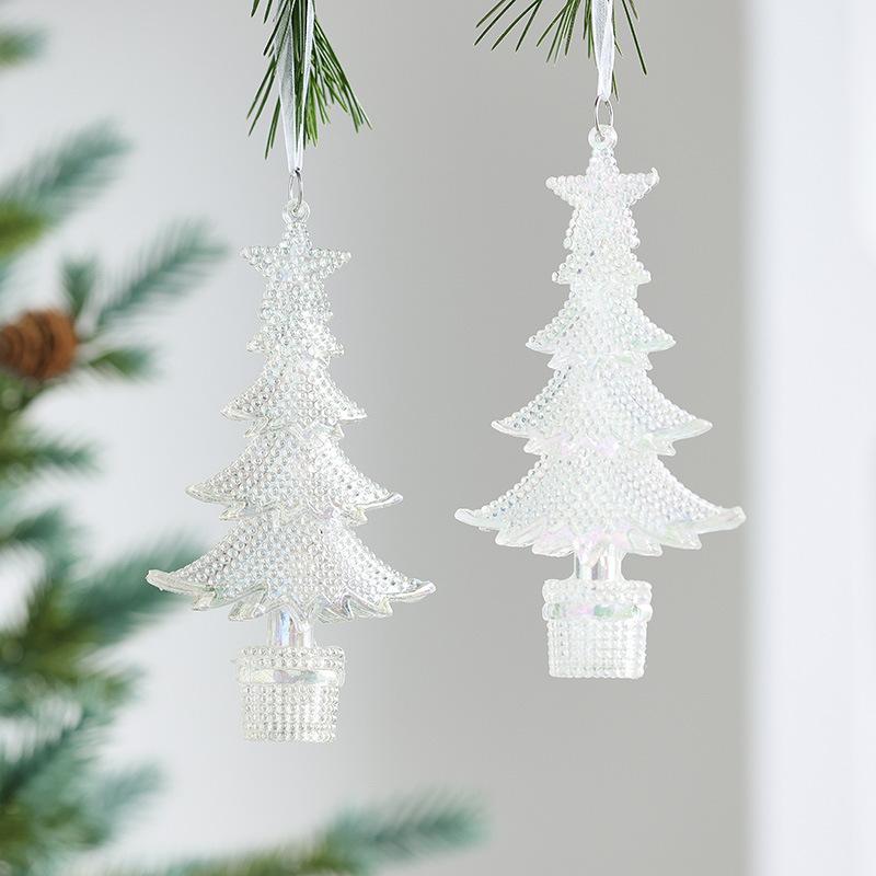 クリスマス オーナメント 透明 クリア カラフル 鈴 ベル 馬 ホース アクリル製 クリスタル調 吊り下げ ..