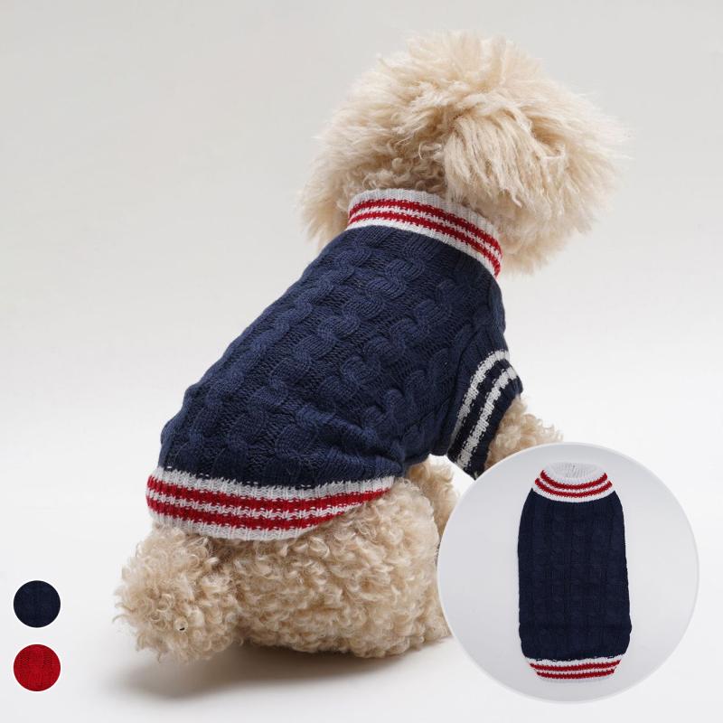 ドッグウェア 小型犬 男の子 女の子 秋冬 クリスマス セーター ニット ハイネック ボーダー つなぎ 暖..