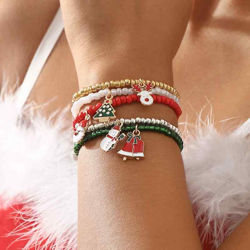 ブレスレット レディース クリスマス ホリデーギフト プレゼント 贈り物 かわいい キャラクター サンタ..