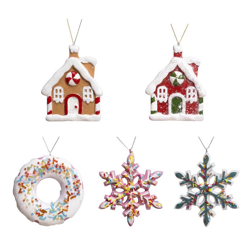 クリスマスオーナメント スノーフレーク 雪の結晶 かわいい レジン 樹脂製 クリスマスツリー 飾り デコレーション 吊り下げ 装飾品 イベント 雑貨 ギフト プレゼント 贈り物