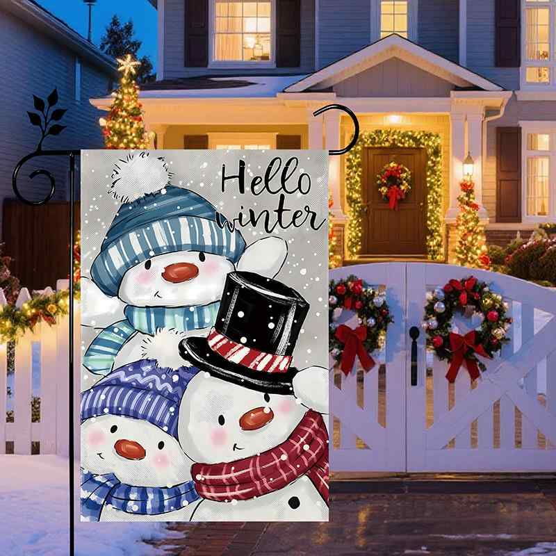 ガーデンフラッグ クリスマス 冬 パーティー 装飾 デコレーション 祝日 イベント サンタクロース ショ..