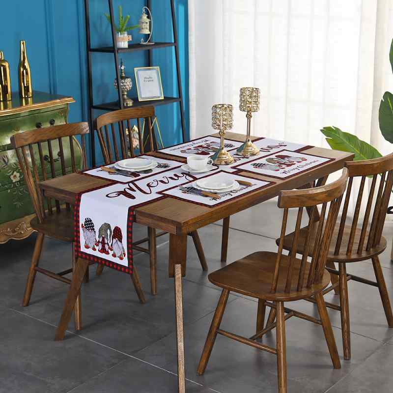 テーブルランナー クリスマス柄 アメリカン 高級感 ロング 長方形 防水 防油 防汚 おしゃれ ダイニング リビング 食卓