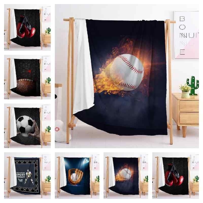 毛布 フランネル ブランケット 3D プリント スポーツ ボクシング サッカー 星空 抽象 ストライプ ポリ..