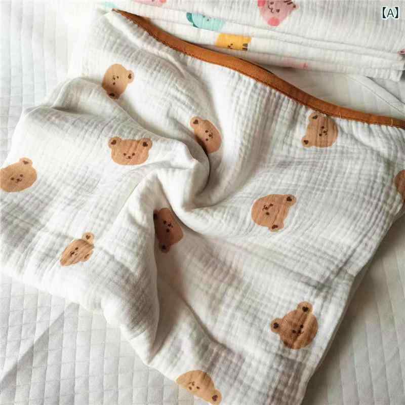ベビー毛布 男の子 女の子 純綿 ガーゼ かわいい動物柄 通気性 薄手 軽量 柔らかい 肌触り 掛け布団