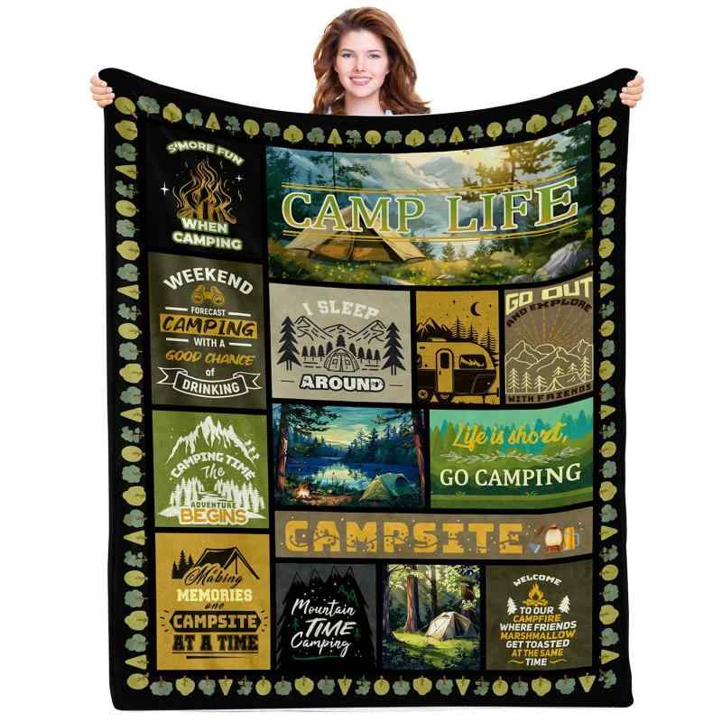 毛布 フランネル ブランケット 超柔らか 快適 花柄 プリント キャンプ 用 ギフト ソファ 掛け リビング 室内 用 ポリエステル 素材 軽量 現代 シンプル スタイル