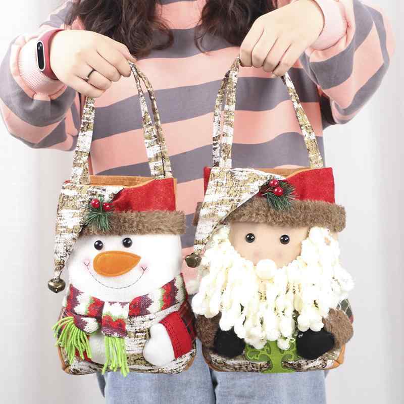 ギフトバッグ クリスマス ヨーロピアン 高級感 スノーマン トナカイ キャンディー 収納 ピーナッツ 袋 ..